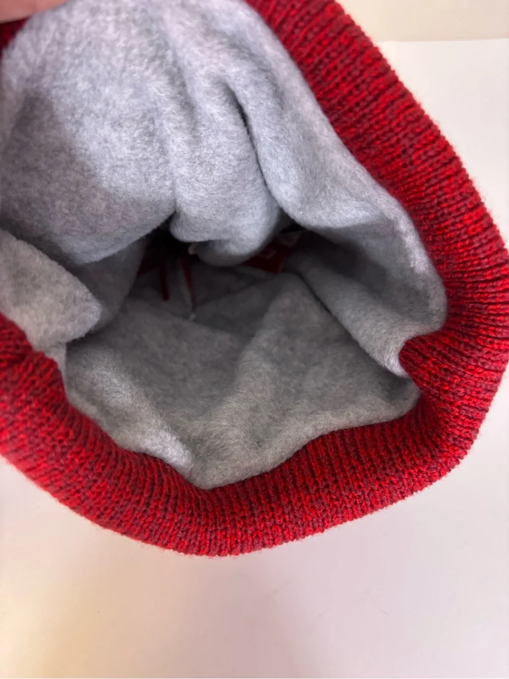 New CCM Youth Red Gradient Youth Pom Winter Beanie Hat